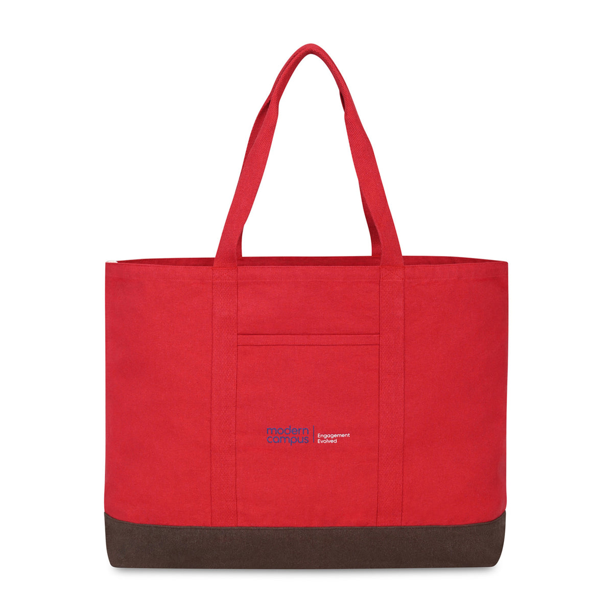 Ivy Large Carry-All Tote in Recycled Cotton Transfer - Crimson - View 1