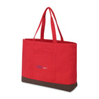 Ivy Large Carry-All Tote in Recycled Cotton Transfer - Crimson - View 3