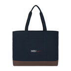 Ivy Large Carry-All Tote in Recycled Cotton Transfer - Navy - View 1