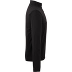 Izu Everything Eco Stretch Quarter Zip for Men Embroidery - Black - Right Side