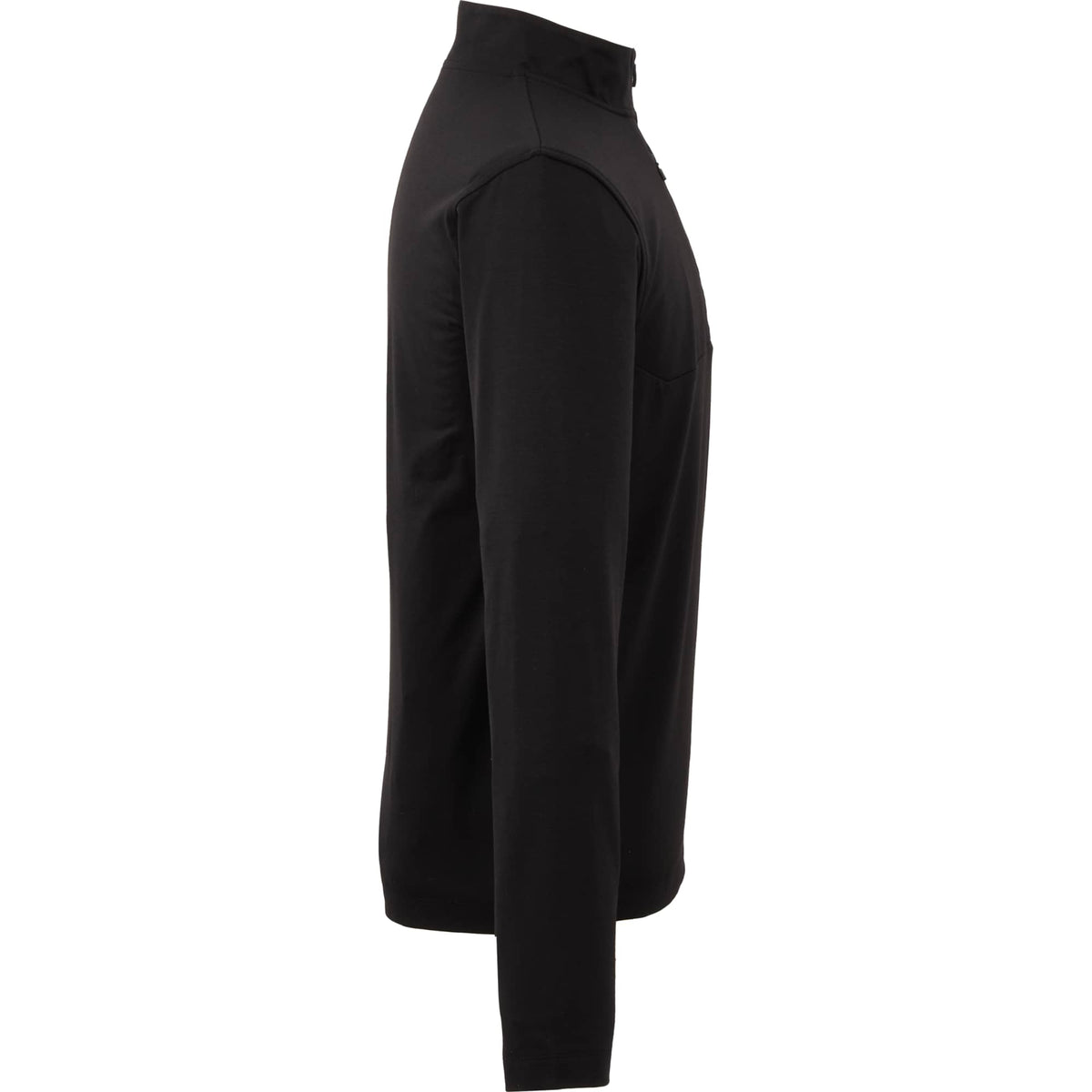 Izu Everything Eco Stretch Quarter Zip for Men Embroidery - Black - Right Side