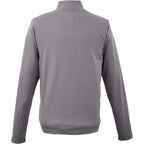Izu Everything Eco Stretch Quarter Zip for Men Embroidery - Charcoal - Back Flat