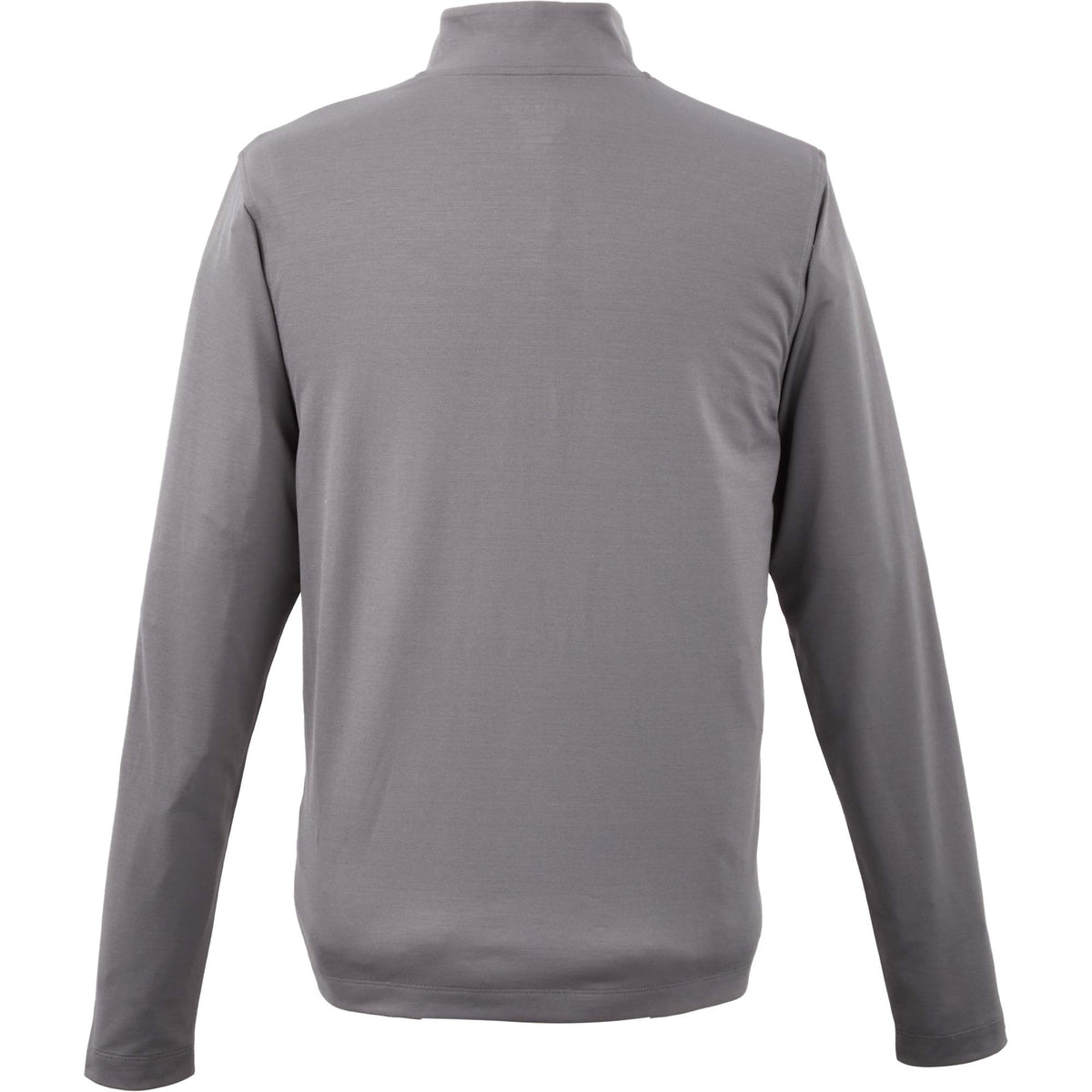 Izu Everything Eco Stretch Quarter Zip for Men Embroidery - Charcoal - Back Flat