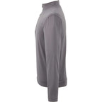 Izu Everything Eco Stretch Quarter Zip for Men Embroidery - Charcoal - Left Side Flat