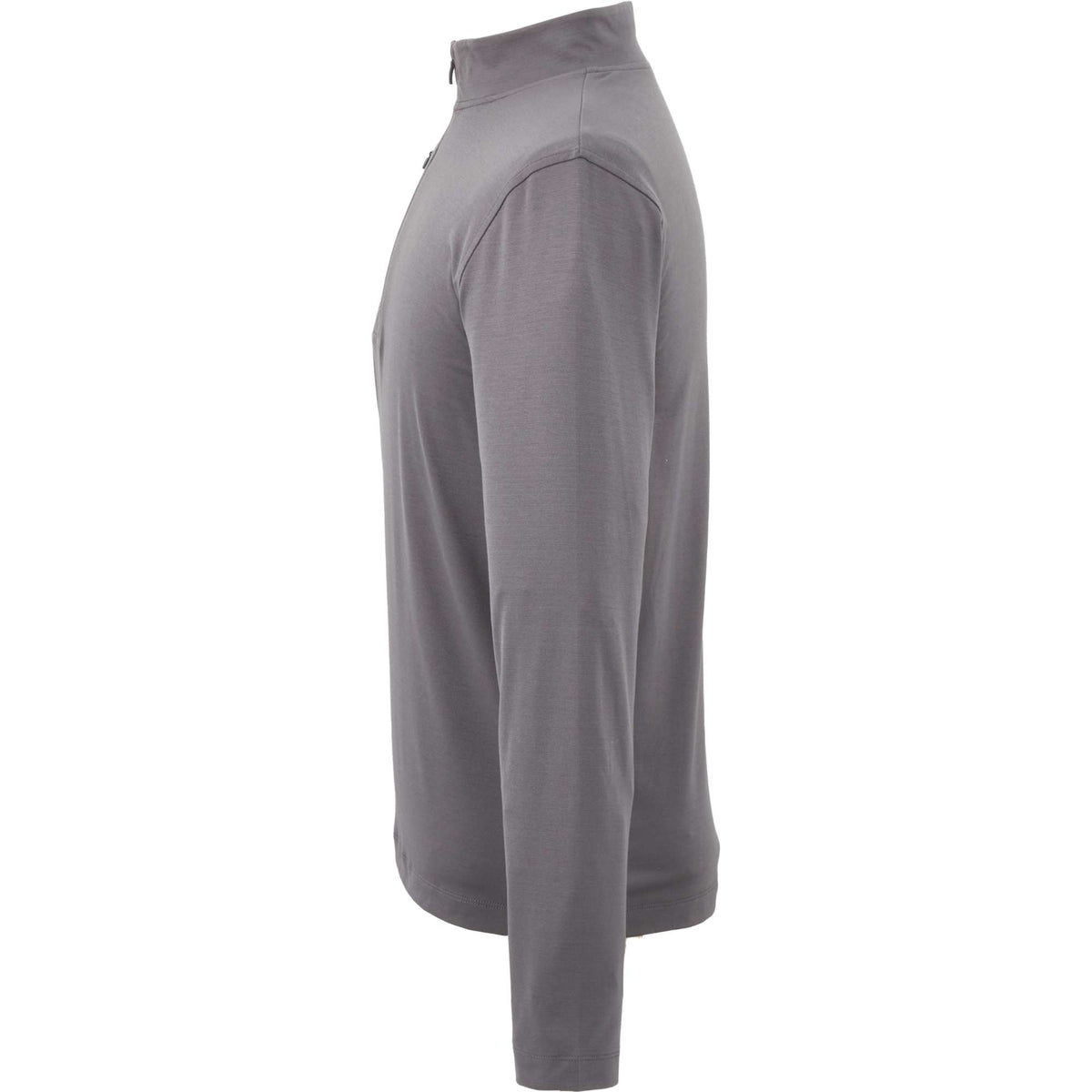 Izu Everything Eco Stretch Quarter Zip for Men Embroidery - Charcoal - Left Side Flat