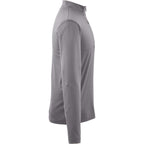 Izu Everything Eco Stretch Quarter Zip for Men Embroidery - Charcoal - Right Side Flat