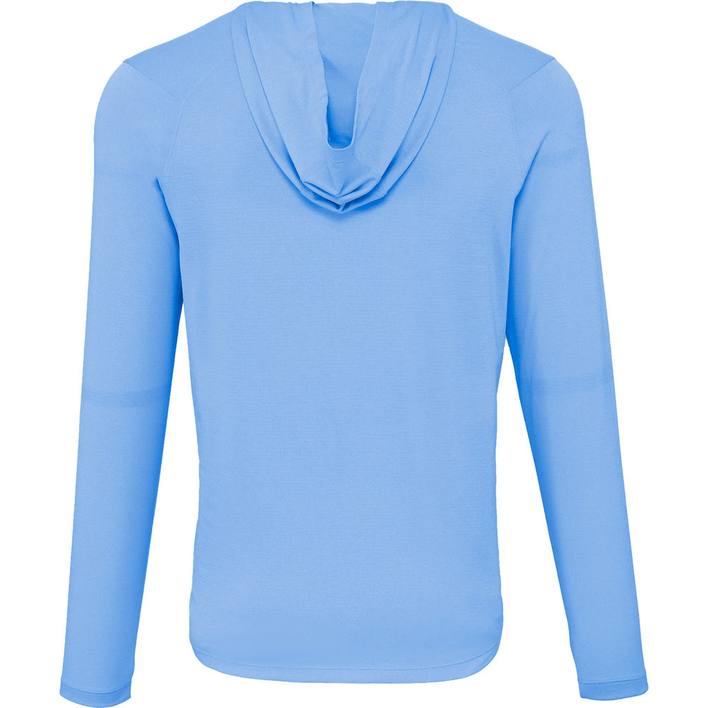 Izu Everything Performance Hoodie for Men Embroidery - Sky - Back