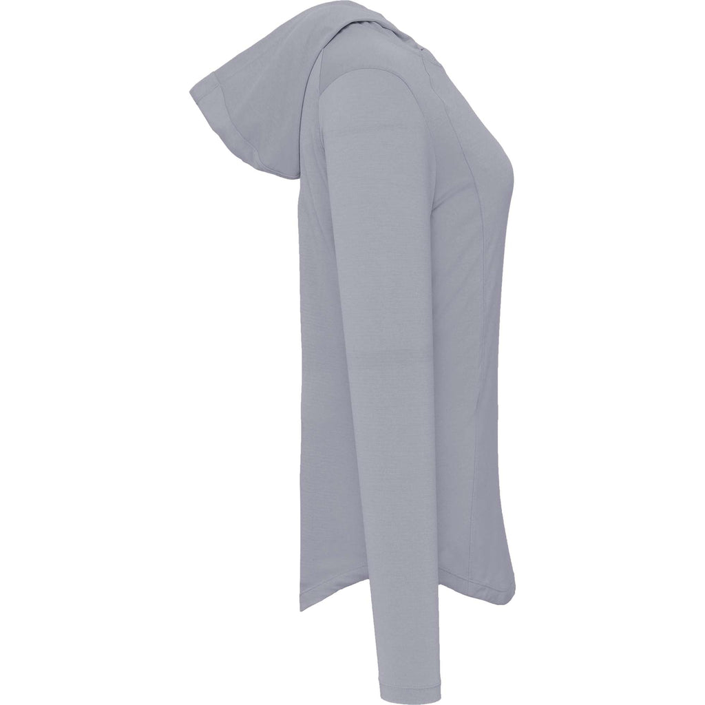 Izu Everything Performance Hoodie for Women Embroidery - Light Grey - Right Side