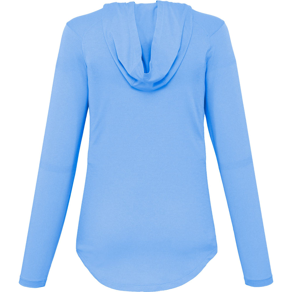 Izu Everything Performance Hoodie for Women Embroidery - Sky - Back