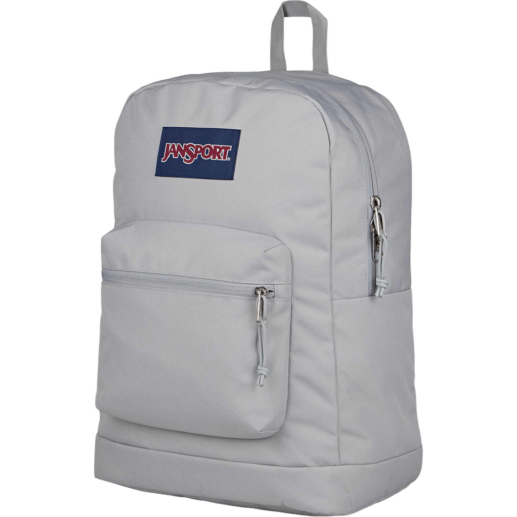 JanSport Cross Town Plus Laptop Backpack, 15 Inch Transfer - Gray - Left Angle