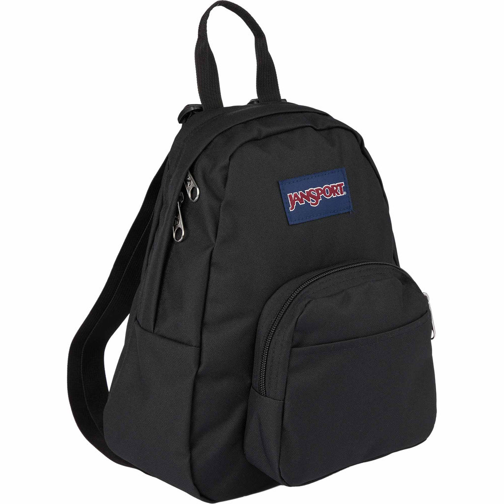 JanSport Half Pint Mini Backpack in Recycled PET Embroidery - Black - Right Angle