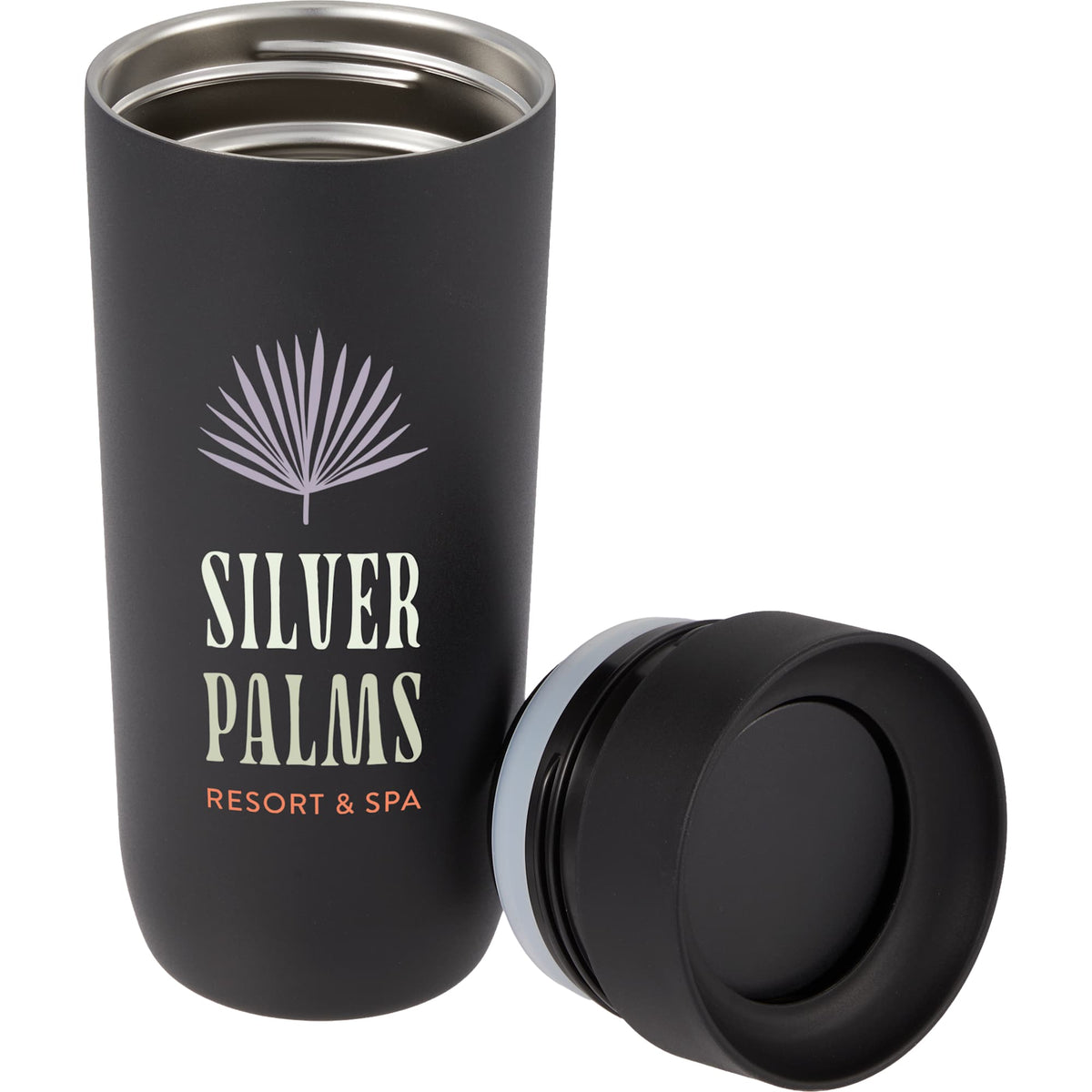 Jared Tumbler with 360 Degree Sip Lid, 16 oz - Black - Detail