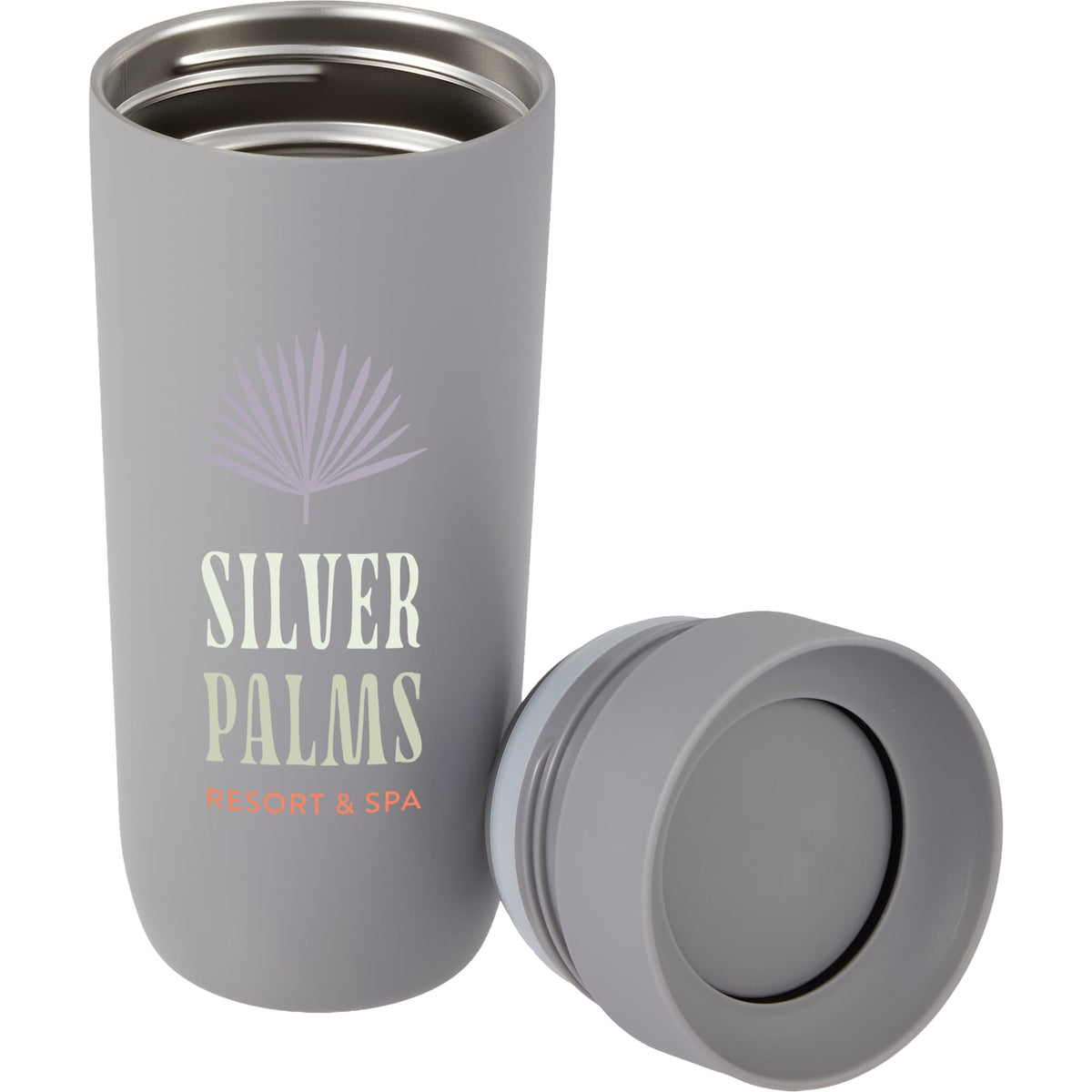 Jared Tumbler with 360 Degree Sip Lid, 16 oz Full Color - Stone - Detail