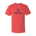 JERZEES Unisex Triblend T-Shirt Full Color - Fiery Red Heather - Front