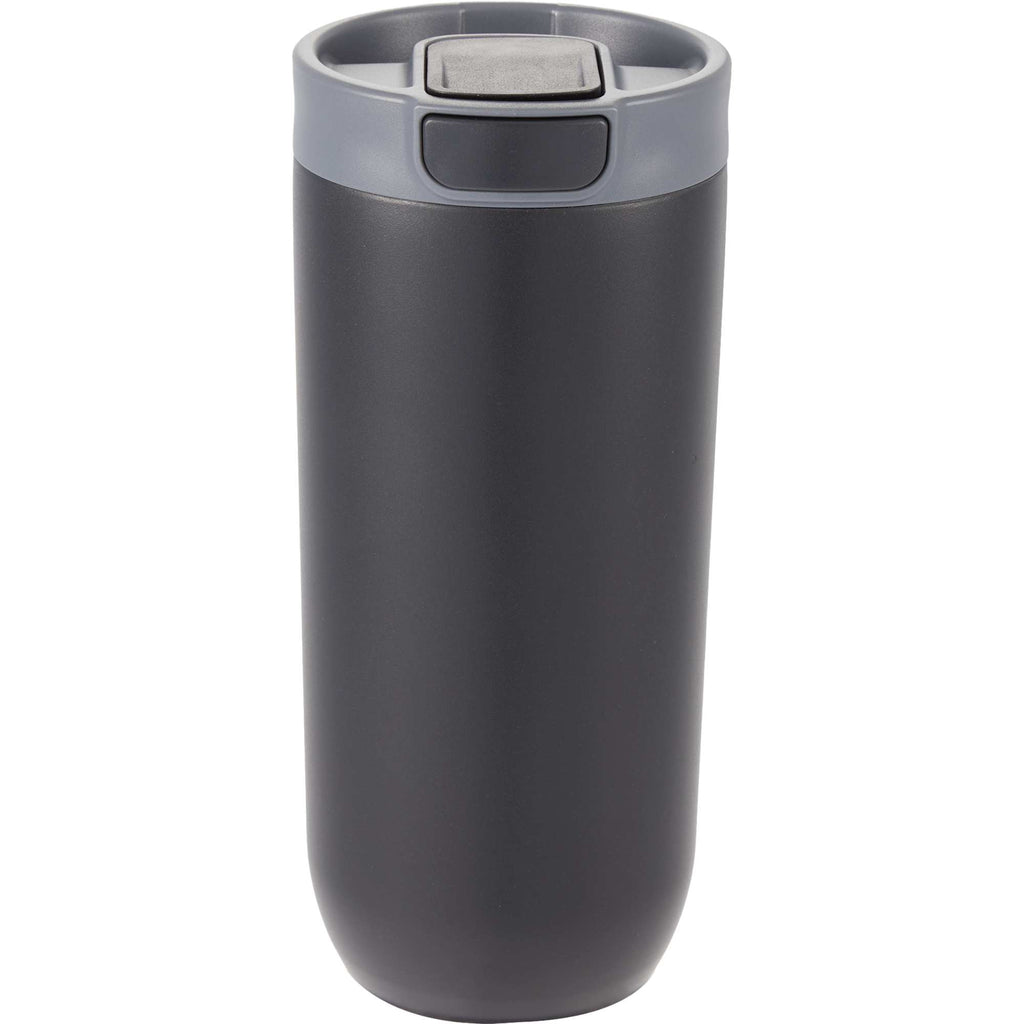 Joshua Recycled Travel Tumbler with Push-Button Lid, 17 oz Full Color - Black - Back