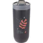 Joshua Recycled Travel Tumbler with Push-Button Lid, 17 oz Full Color - Black - Front