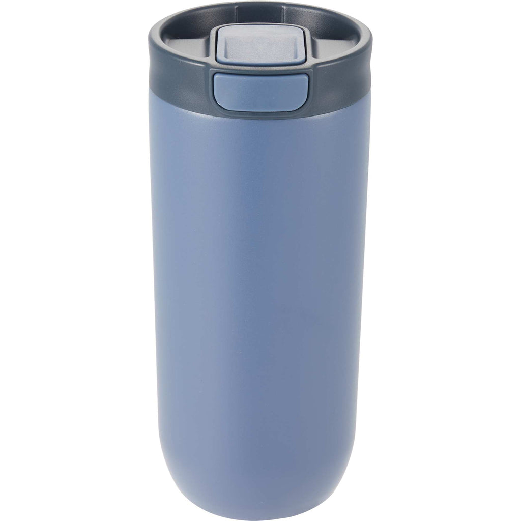 Joshua Recycled Travel Tumbler with Push-Button Lid, 17 oz Full Color - Blue - Back