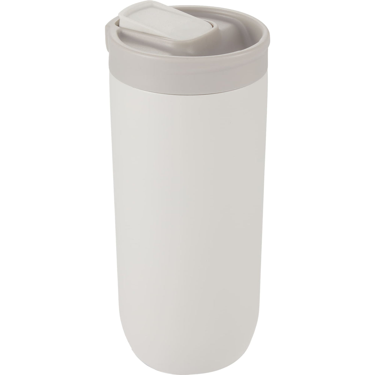 Joshua Recycled Travel Tumbler with Push-Button Lid, 17 oz Full Color - Cream - Right Angle