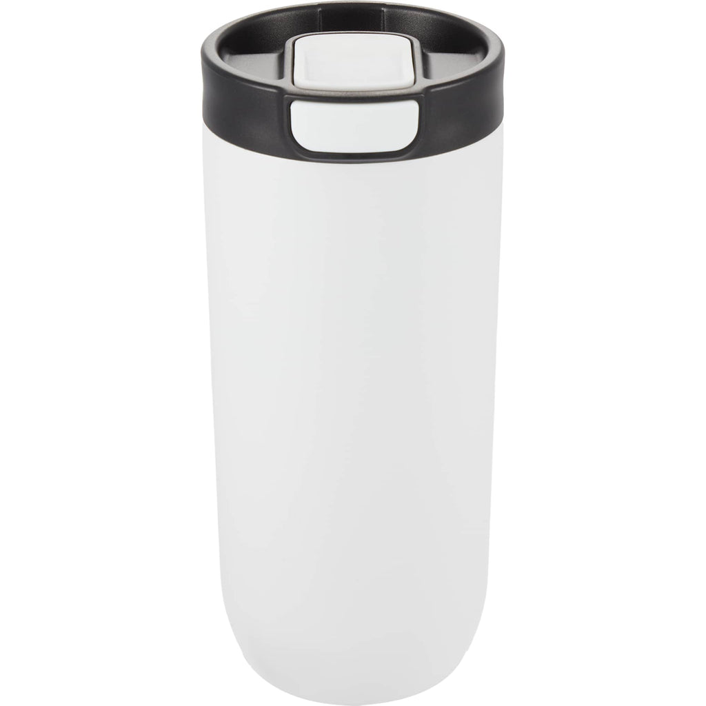 Joshua Recycled Travel Tumbler with Push-Button Lid, 17 oz Full Color - White - Back