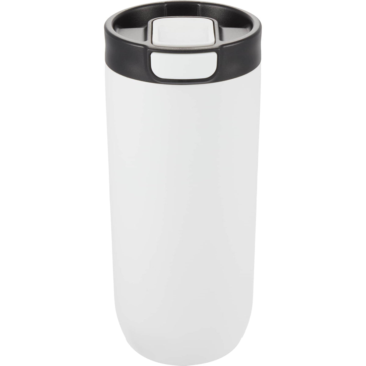 Joshua Recycled Travel Tumbler with Push-Button Lid, 17 oz Full Color - White - Back