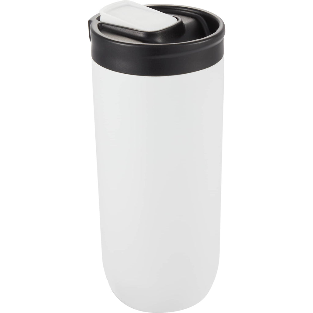 Joshua Recycled Travel Tumbler with Push-Button Lid, 17 oz Full Color - White - Right Angle