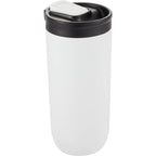Joshua Recycled Travel Tumbler with Push-Button Lid, 17 oz Full Color - White - Right Angle