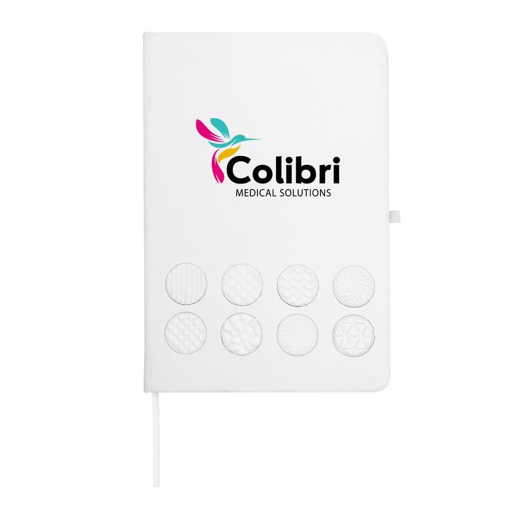 Journal with a Fidget Design - White - Full Color