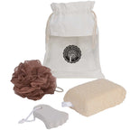 Jute Spa Set with Loofah, Pumice and Sponge - Natural - Front 2