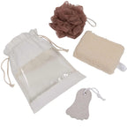 Jute Spa Set with Loofah, Pumice and Sponge - Natural - Right Angle 4