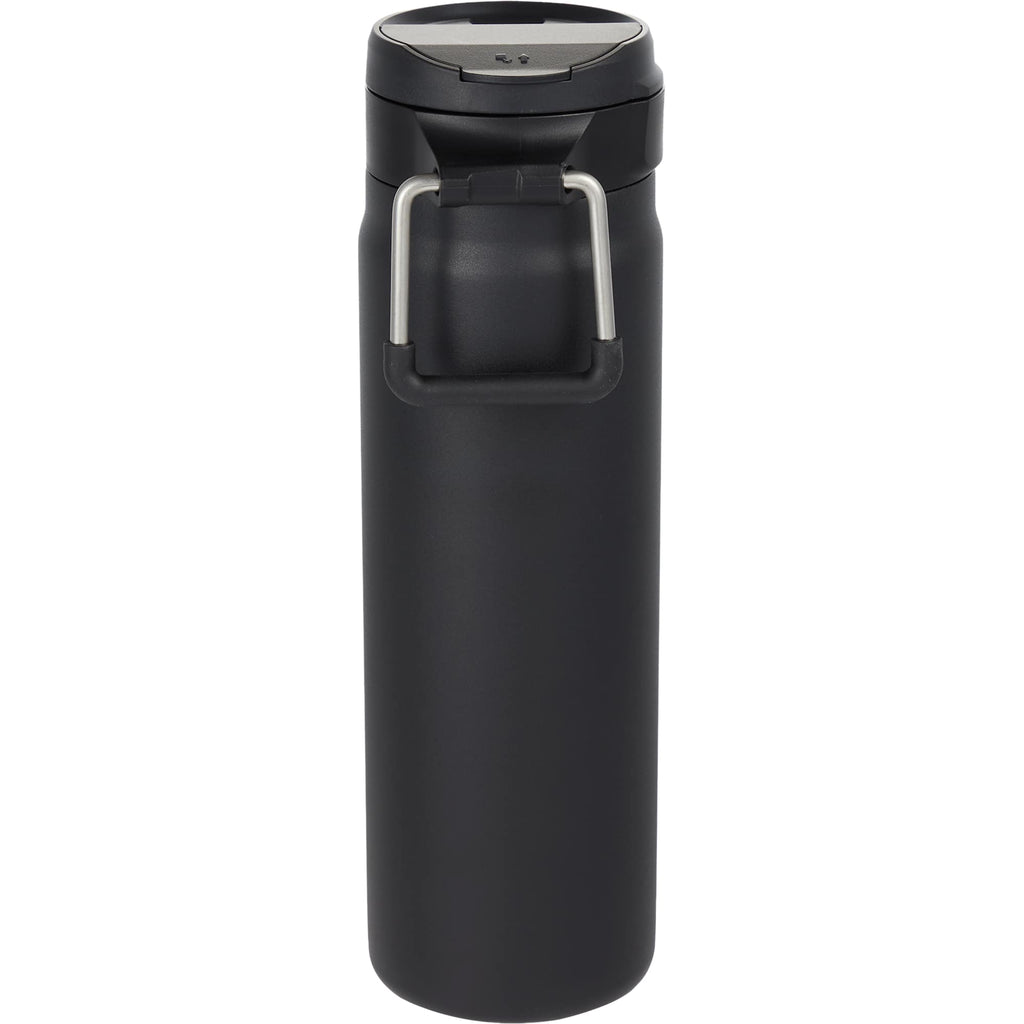 Kara Insulated Bottle with Swivel Lid in Recycled Steel, 24 oz - Black - Back