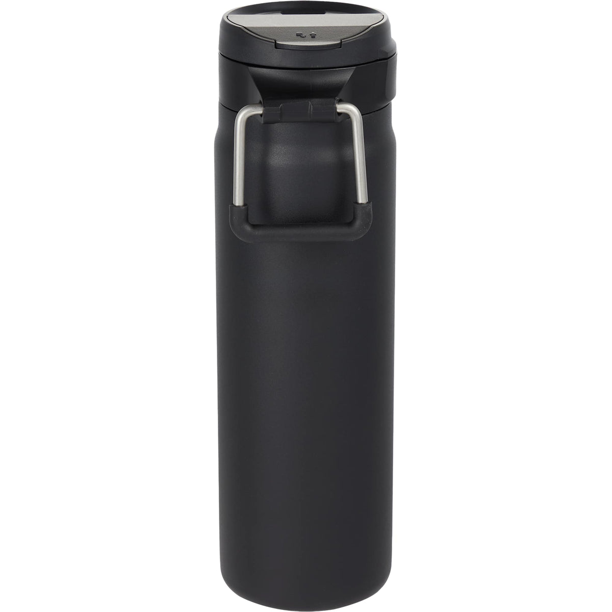 Kara Insulated Bottle with Swivel Lid in Recycled Steel, 24 oz - Black - Back
