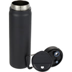 Kara Insulated Bottle with Swivel Lid in Recycled Steel, 24 oz - Black - Detail 2