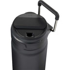 Kara Insulated Bottle with Swivel Lid in Recycled Steel, 24 oz - Black - Detail 4