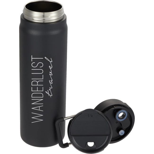 Kara Insulated Bottle with Swivel Lid in Recycled Steel, 24 oz Full Color