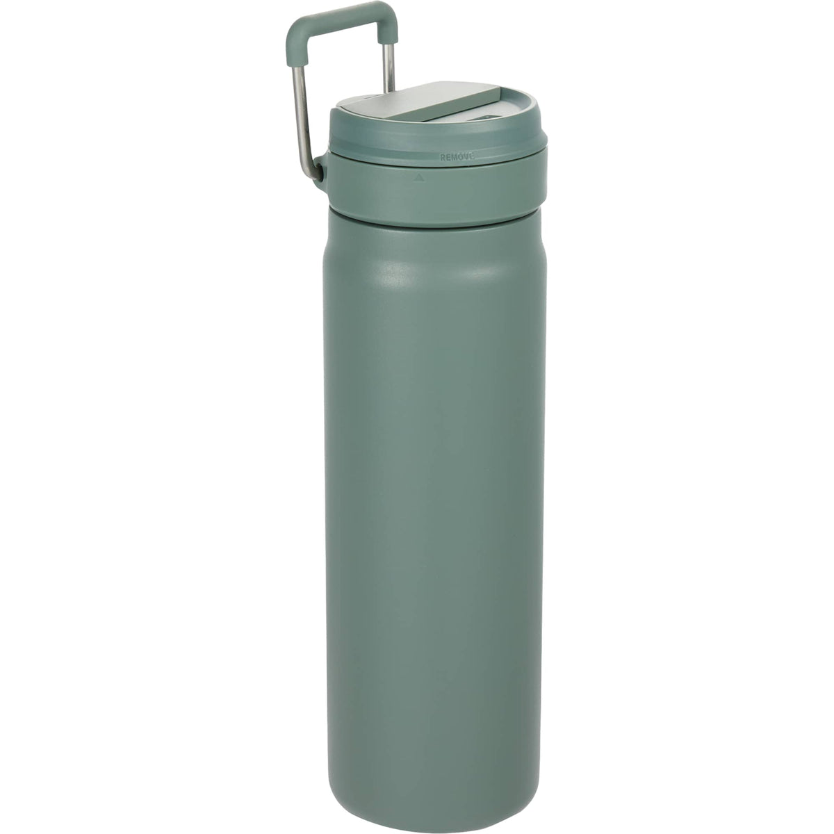 Kara Insulated Bottle with Swivel Lid in Recycled Steel, 24 oz Laser Engraving - Sage - Right Angle