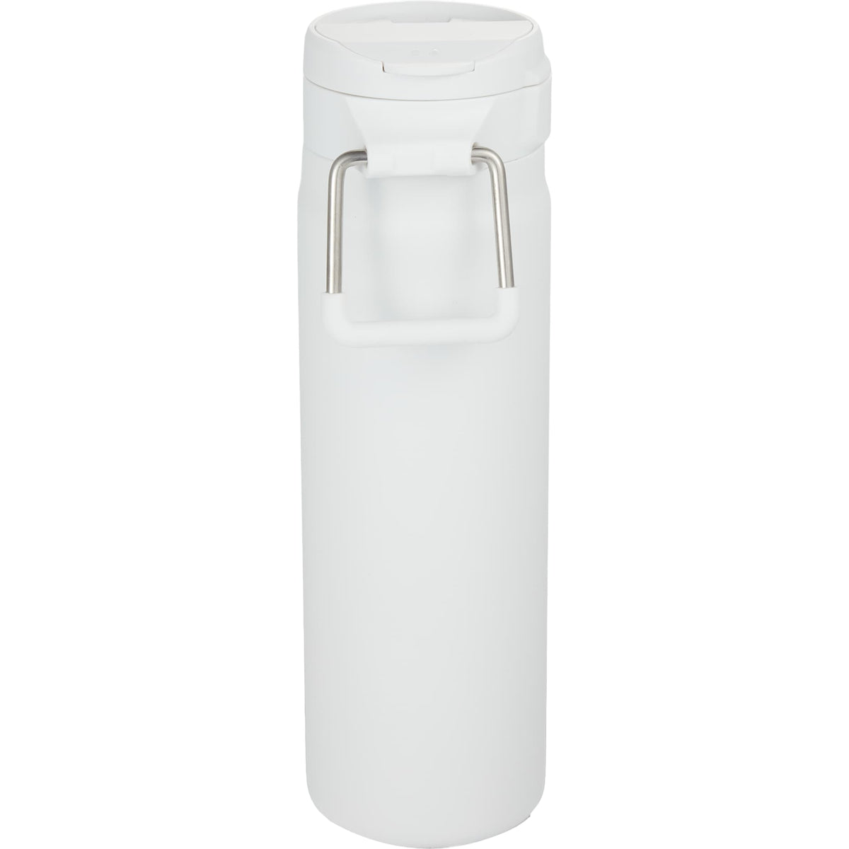 Kara Insulated Bottle with Swivel Lid in Recycled Steel, 24 oz Laser Engraving - White - Back
