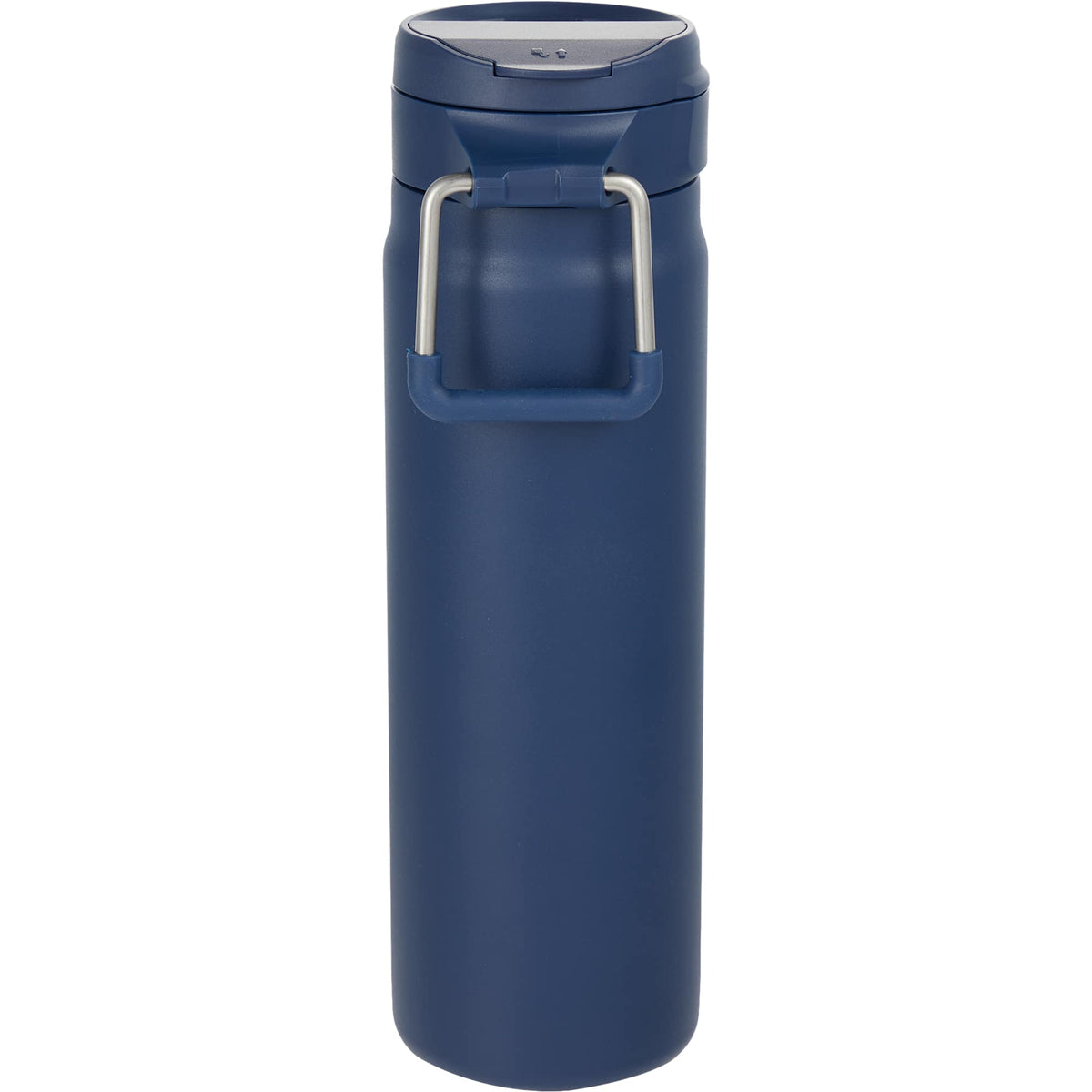 Kara Insulated Bottle with Swivel Lid in Recycled Steel, 24 oz - Navy - Back