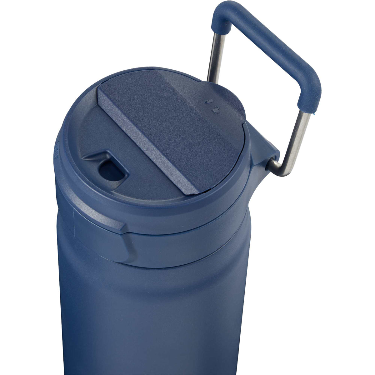 Kara Insulated Bottle with Swivel Lid in Recycled Steel, 24 oz - Navy - Detail 3
