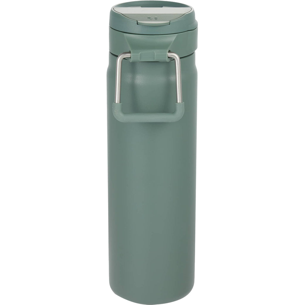 Kara Insulated Bottle with Swivel Lid in Recycled Steel, 24 oz - Sage - Back
