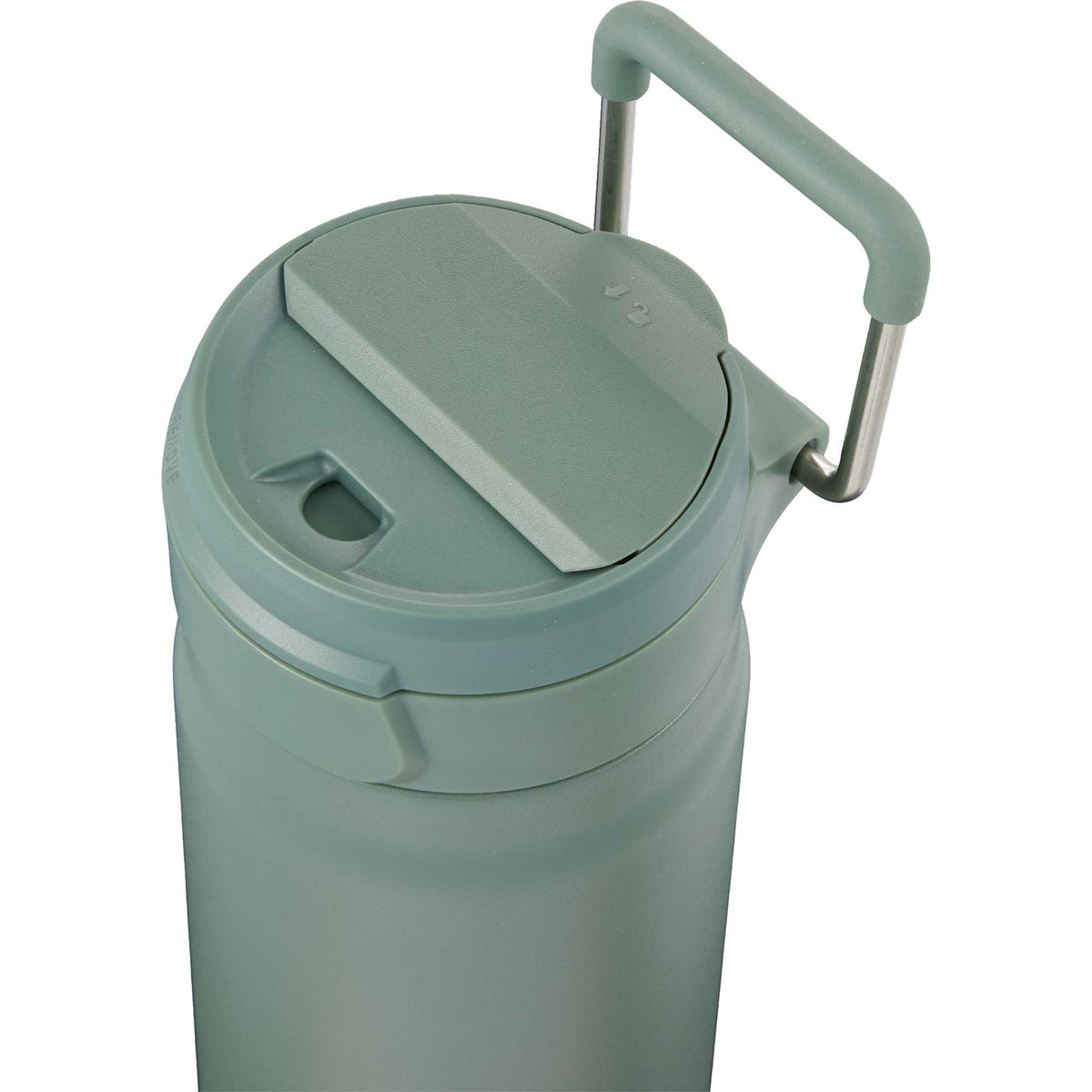 Kara Insulated Bottle with Swivel Lid in Recycled Steel, 24 oz - Sage - Detail 3