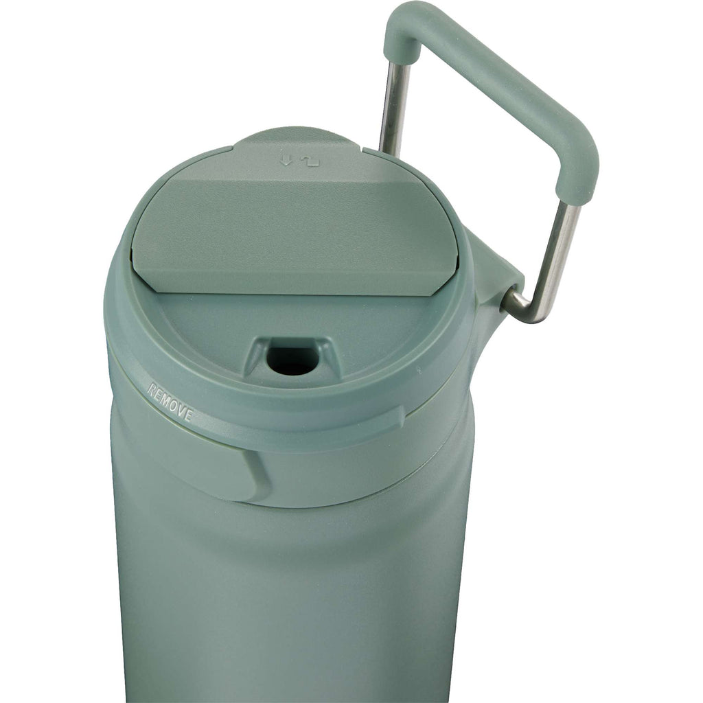 Kara Insulated Bottle with Swivel Lid in Recycled Steel, 24 oz - Sage - Detail 4