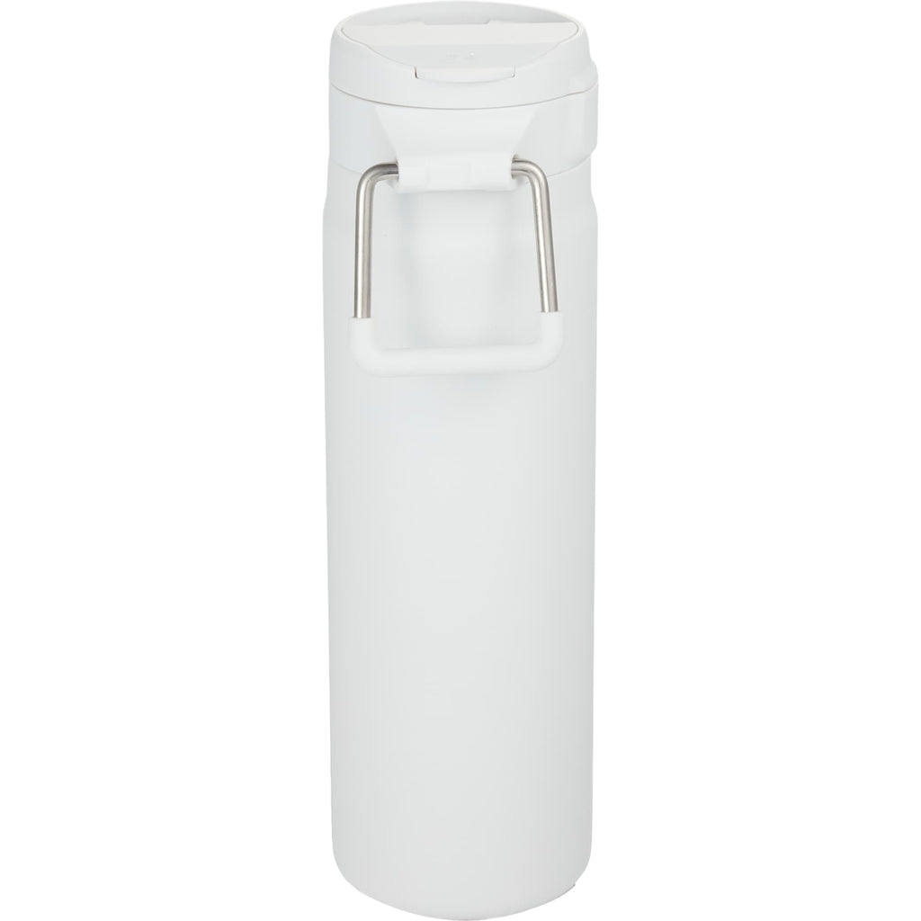 Kara Insulated Bottle with Swivel Lid in Recycled Steel, 24 oz - White - Back