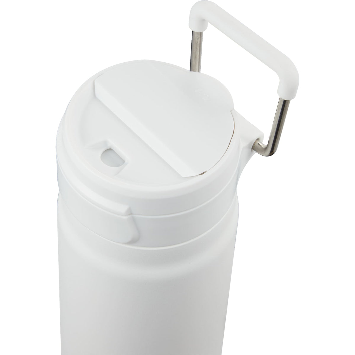 Kara Insulated Bottle with Swivel Lid in Recycled Steel, 24 oz - White - Detail 3