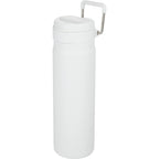 Kara Insulated Bottle with Swivel Lid in Recycled Steel, 24 oz - White - Left Angle
