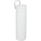 Kara Insulated Bottle with Swivel Lid in Recycled Steel, 24 oz - White - Right Angle