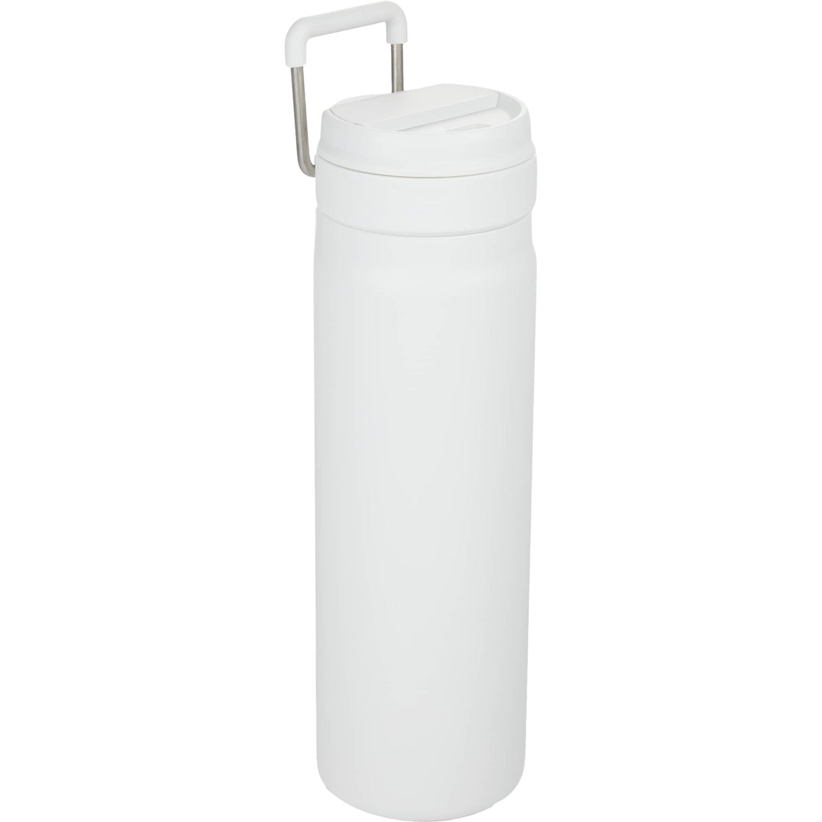 Kara Insulated Bottle with Swivel Lid in Recycled Steel, 24 oz - White - Right Angle