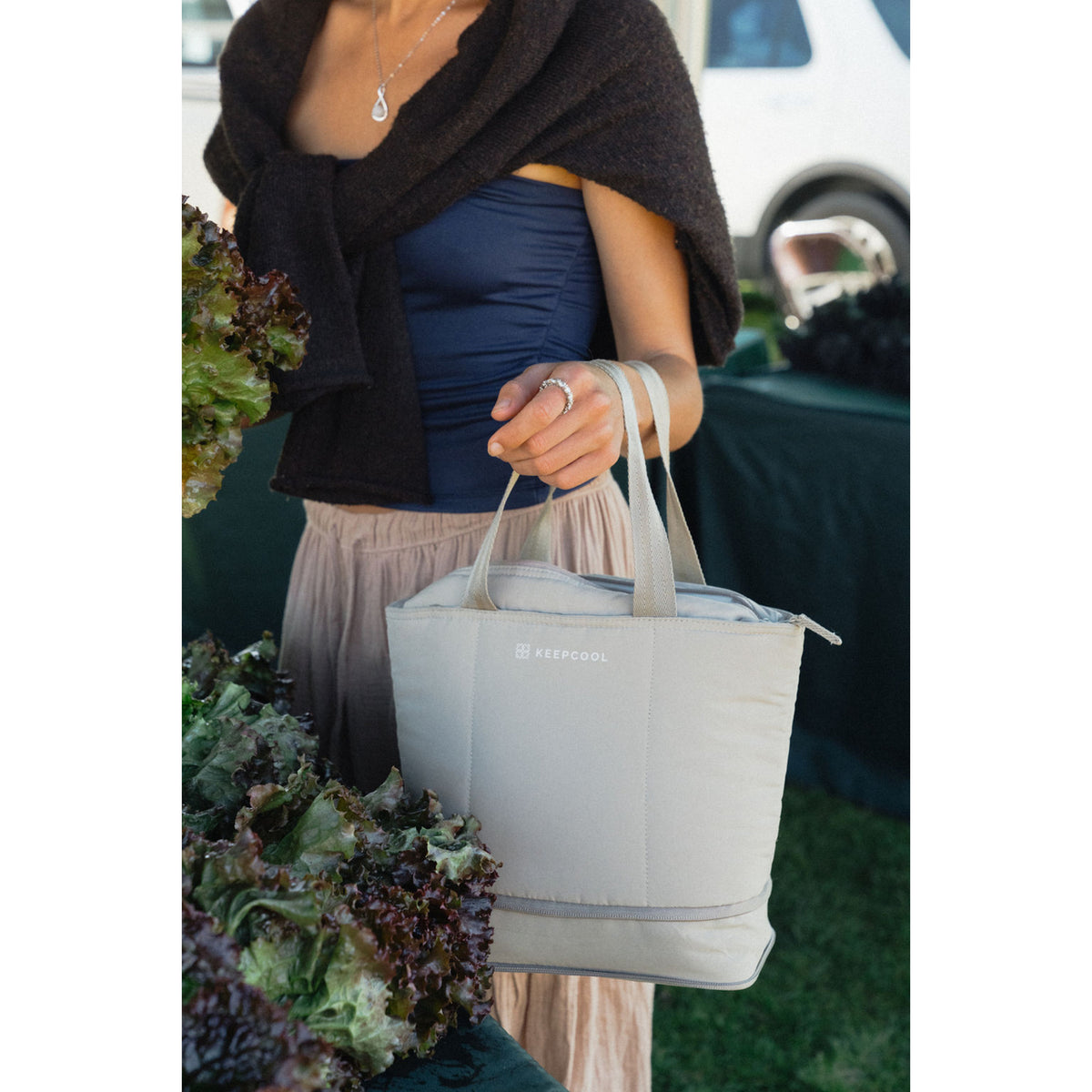 KeepCool Rio Mini Expandable Lunch Cooler Transfer - Latte - View 6