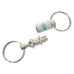 Key Tag That Pulls Apart - Silver - Parts