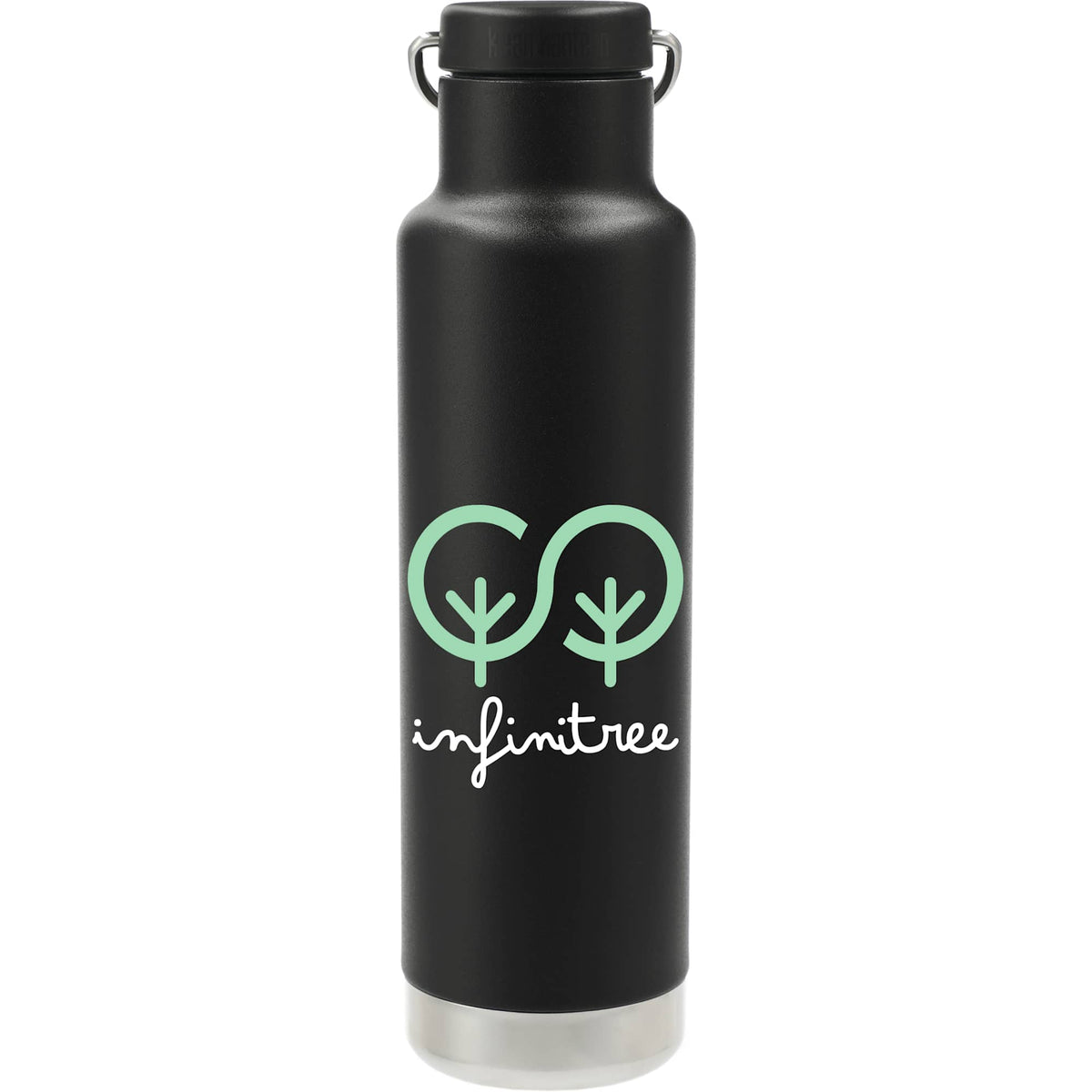 Klean Kanteen Eco Insulated Classic with Loop Cap, 20 oz Full Color - Black - Front 2