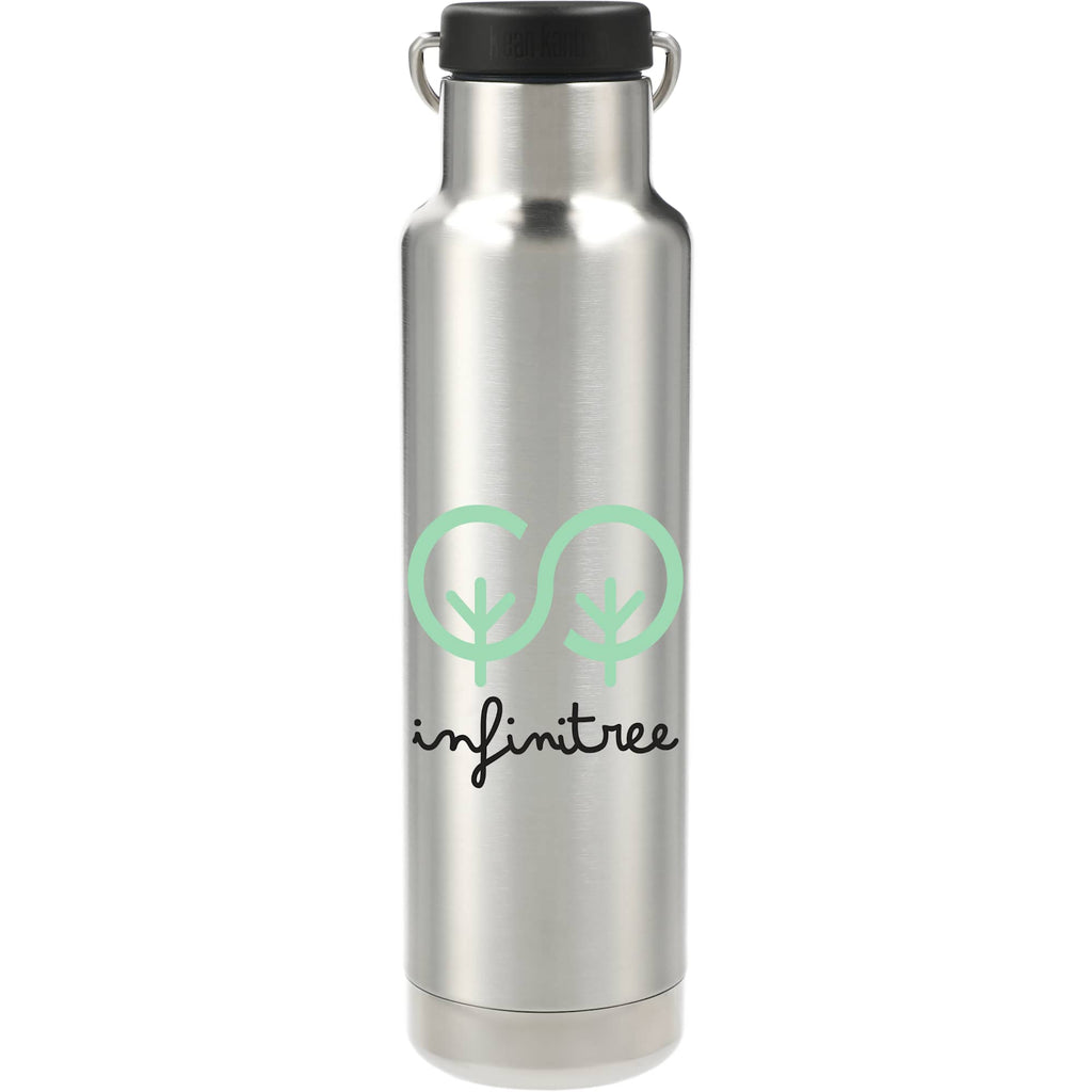 Klean Kanteen Eco Insulated Classic with Loop Cap, 20 oz Full Color - Silver - Front